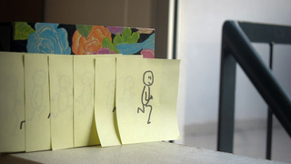A stop-motion animated short, entirely hand-drawn on sticky notes